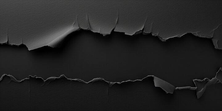 Textured crumpled black paper background. close-up Vintage torn paper texture for design