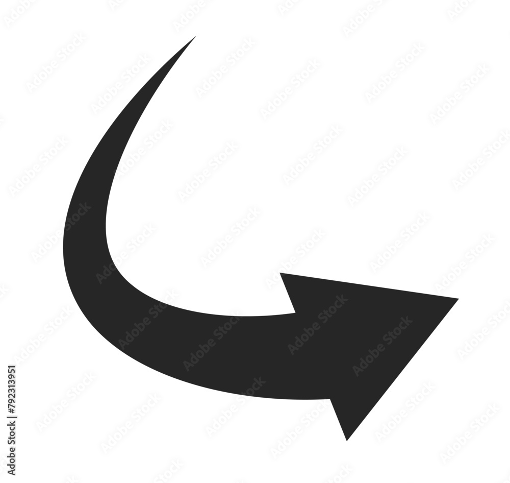 Aufkleber swash curve arrow pointer business financial target icon design template. investment stock business 