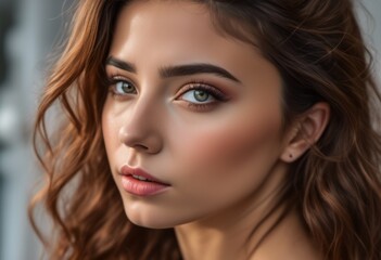 Obraz premium A Portrait Of Breathtakingly Gorgeous, Exotic, Beautiful Woman. 