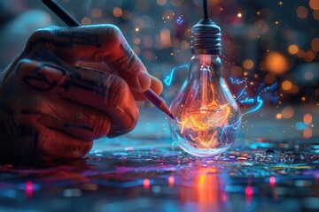 Macro shot of an innovative solution being sketched out, capturing the moment of breakthrough thinking in business strategy