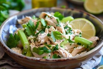 Celery and chicken salad