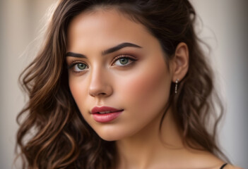 Fototapeta premium A Portrait Of Breathtakingly Gorgeous, Exotic, Beautiful Woman. 