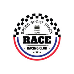 White France racing emblem