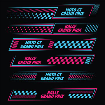 Grand prix pimk and blue decals