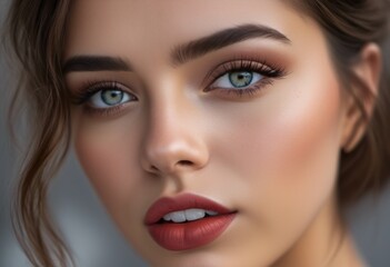 A Portrait Of Breathtakingly Gorgeous, Exotic, Beautiful Woman.
