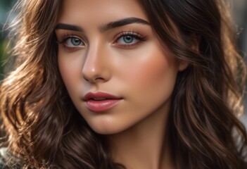 Fototapeta premium A Portrait Of Breathtakingly Gorgeous, Exotic, Beautiful Woman. 