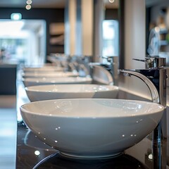 A Vertical Image Of A Bathroom Sink Counter.
- 792320714