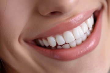 Obraz premium Flawless teeth with porcelain veneers