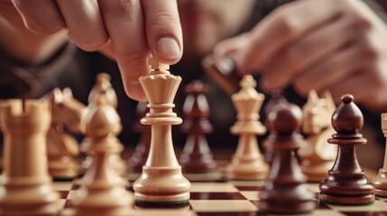 A Man Playing A Chess. - 792321519