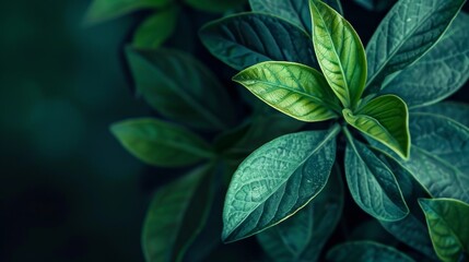 A green leaves background