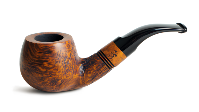 A smoking pipe isolated on a transparent background