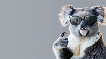 Koala with glasses,generative ai