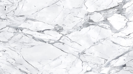 A high-resolution image of a pure white marble texture with subtle gray veins, providing a clean and minimalist aesthetic.