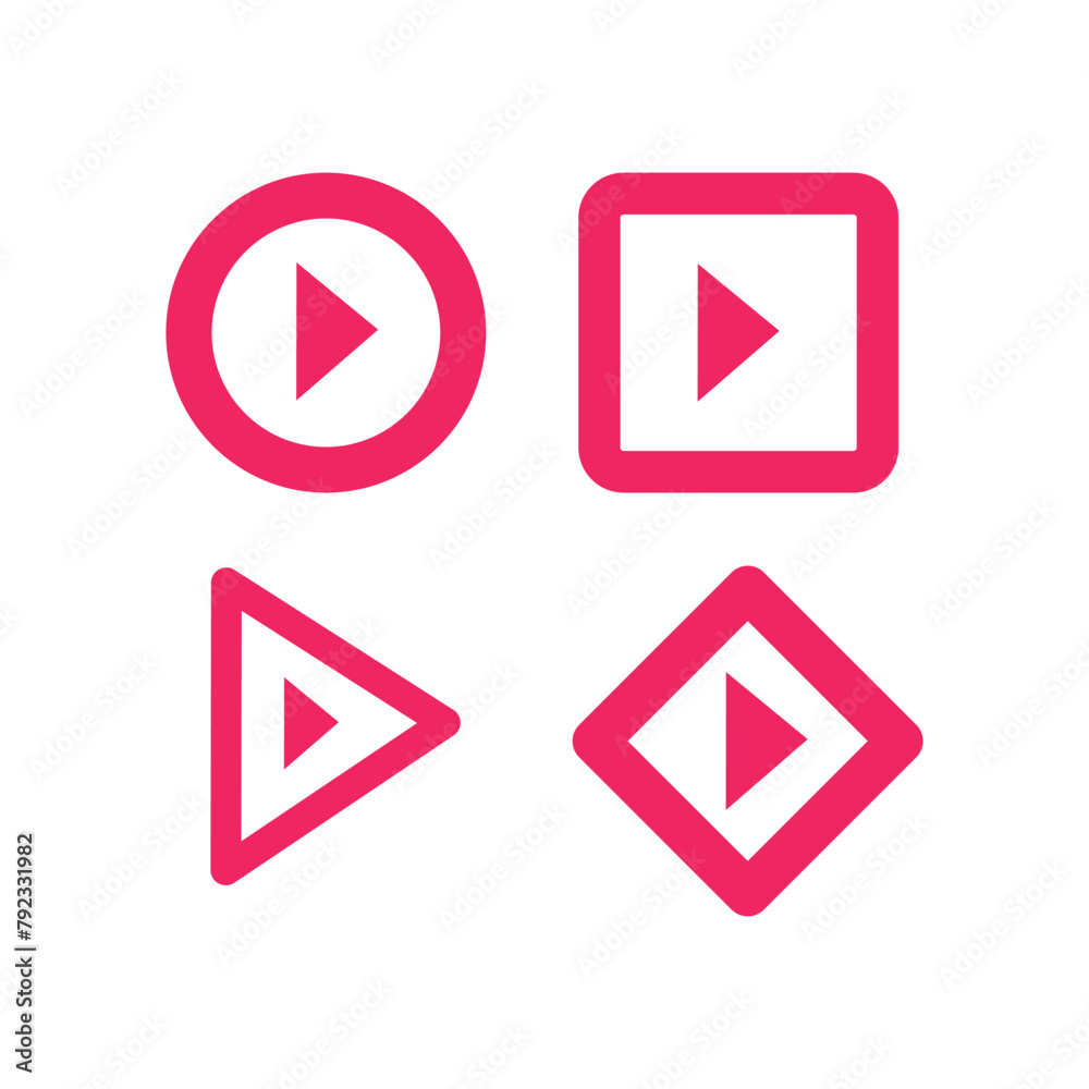 Poster media player icon. flat design style eps 10 vector illustration. resources graphic element design. v