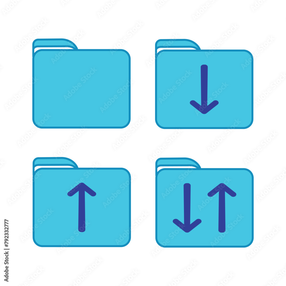 Poster folder Icon Logo Design Element. Can be used for Web and App. Symbol design icon graphic element resources. Flat design style icon. folder icon for ui button application. user interface button design