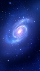 Obraz na płótnie Canvas Beautiful galaxy illustration background in hand drawn cartoon universe 
