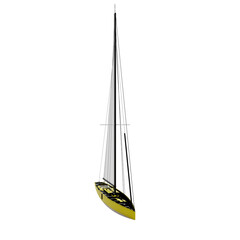 3D icon sail boat for your design