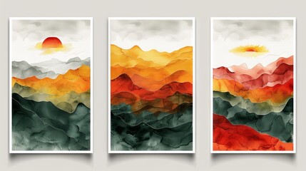 There are three abstract art modern illustrations in this set. The illustrations are creative minimalist hand drawn modern illustrations, perfect for wall art, wallpaper, posters, cards, murals,