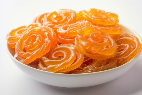Popular traditional Indian sweet jalebi known as jilebi jilawii jilapi and zulbia commonly seen during Indian festivals and isolated instances