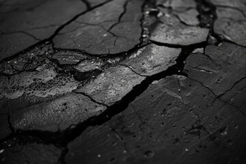 cracked asphalt