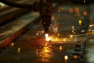 cutting metal with acetylene torch