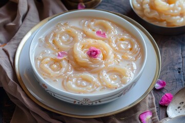 Deadly combo of Indian Jaleba dipped in rose milk