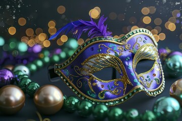 Mardi Gras accessories for a celebration