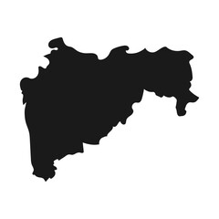Vector illustration of Maharashtra Map on transparent background