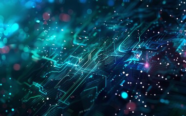 Digital background for tech, AI, data