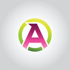 Dynamic OA Logo Design with Bold Typography and Vibrant Colors