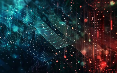 Obraz premium Digital background for tech, AI, data