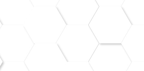 Background with hexagons . Abstract background with lines . white texture background . hexagon abstract background. Surface polygon pattern with glowing hexagon paper texture and futuristic business. - obrazy, fototapety, plakaty