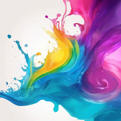 Vibrant full-color watercolor background with a blend of vivid hues and soft texture