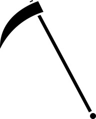 Grim Reaper Scythe Weapon Vector Illustration