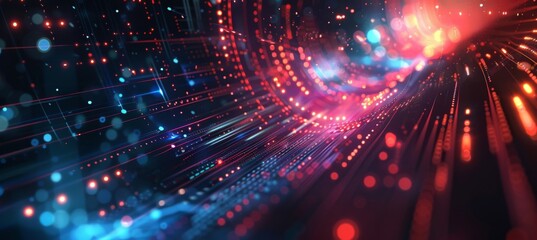 Naklejka premium Digital background for tech, AI, data