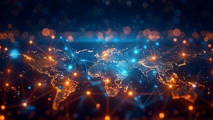 Mapping Global Network Connection with Big Data Analytics. Concept Big Data Analytics, Global Network, Mapping, Data Visualization, Connectivity