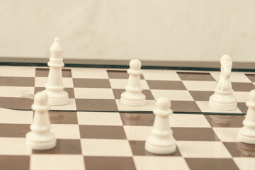 People playing chess on the street 