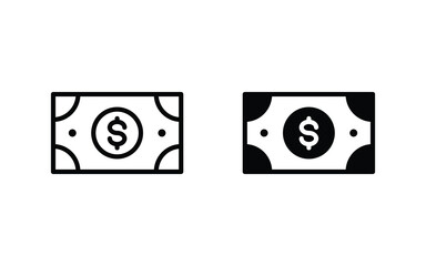 Money or financial vector icon set	