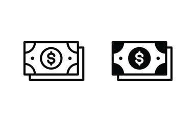 Money or financial vector icon set	