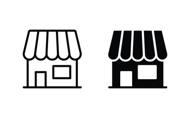 Store icon set vector illustration for web, ui, and mobile apps	