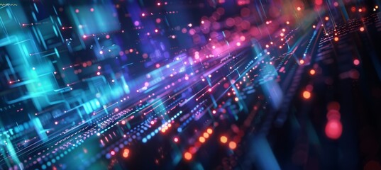 Digital background for tech, AI, data