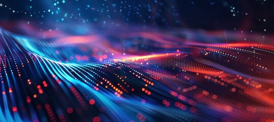 Fototapeta premium Digital background for tech, AI, data