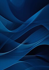 Blue Background with Curved Lines, Simple and Elegant Style, High Resolution, Vector Graphics, Dark Blue Color Scheme, Light Navy Blue, Abstract Shapes, Soft Edges, High Definition.