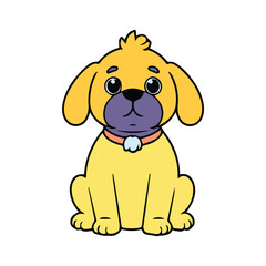 dog line color icon for business and web