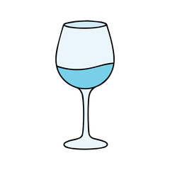 glass line color icon for business and web