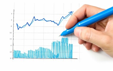 hand drawing business graph