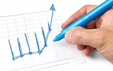 hand drawing business graph