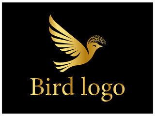 Obraz premium The logo features a sleek and minimalist depiction of a bird in flight, capturing the essence of freedom, grace, and movement. The bird is represented with clean lines and geometric shapes, creating 