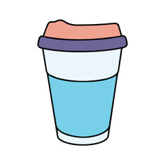 coffee line color icon for business and web