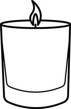 recommend clip art: Memorial Candle Vector Outline Illustration
